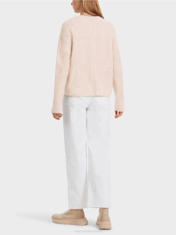 cardigan 100% fabricat in Germania Marc Cain lapte de migdale îmbrăcăminte 4826HH315