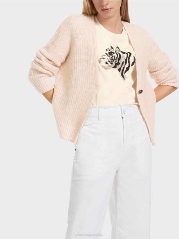 cardigan 100% fabricat in Germania Marc Cain lapte de migdale îmbrăcăminte 4826HH315