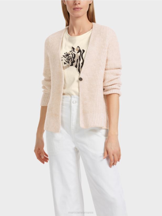 cardigan 100% fabricat in Germania Marc Cain lapte de migdale îmbrăcăminte 4826HH315