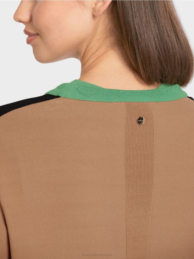 cardigan color block „regândește împreună”. Marc Cain negru îmbrăcăminte 4826HH436