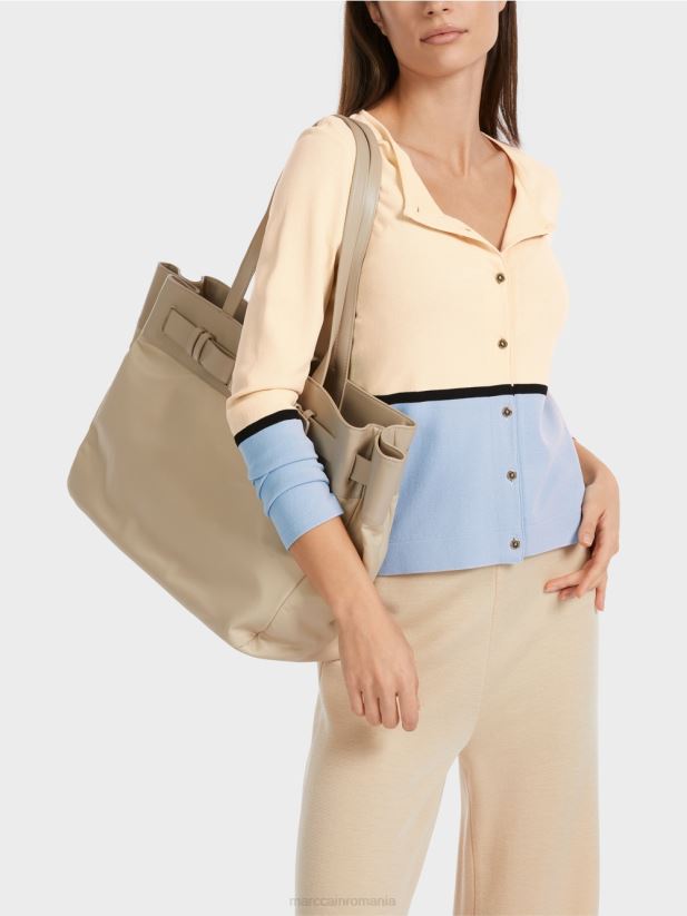 cardigan colorat „regândește împreună”. Marc Cain crema inchisa îmbrăcăminte 4826HH323