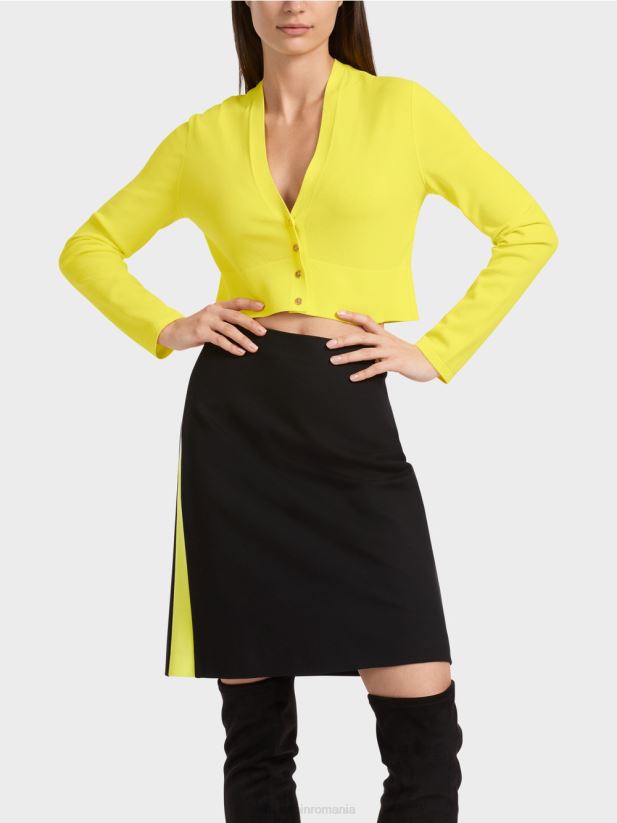 cardigan cu decolteu în V „regândiți împreună”. Marc Cain lămâie moale îmbrăcăminte 4826HH349