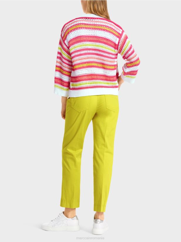 cardigan cu dungi \"tricotat in germania\" Marc Cain var usor îmbrăcăminte 4826HH368