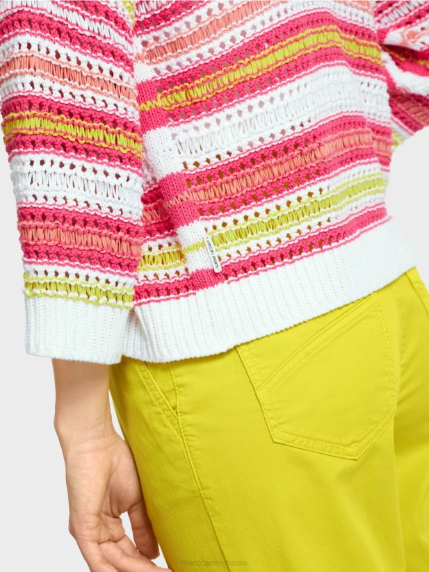 cardigan cu dungi \"tricotat in germania\" Marc Cain var usor îmbrăcăminte 4826HH368