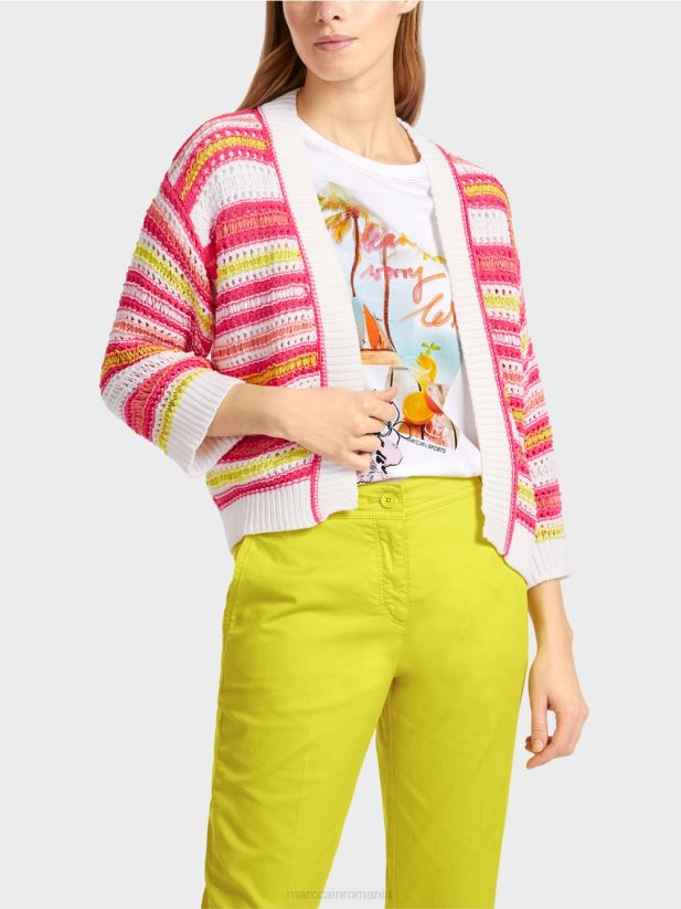 cardigan cu dungi \"tricotat in germania\" Marc Cain var usor îmbrăcăminte 4826HH368