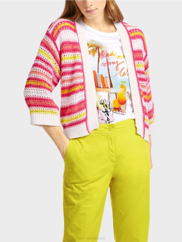 cardigan cu dungi \"tricotat in germania\" Marc Cain var usor îmbrăcăminte 4826HH368