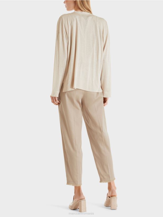 cardigan cu efect sclipitor Marc Cain melange moale de perle îmbrăcăminte 4826HH403