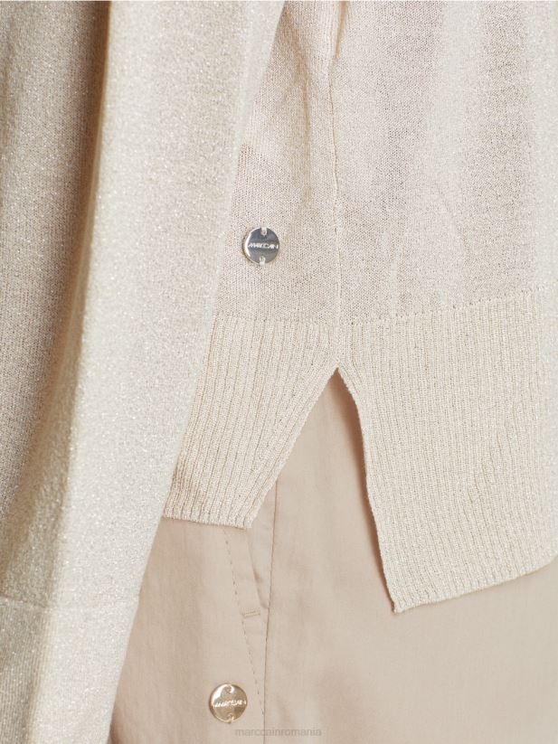 cardigan cu efect sclipitor Marc Cain melange moale de perle îmbrăcăminte 4826HH403