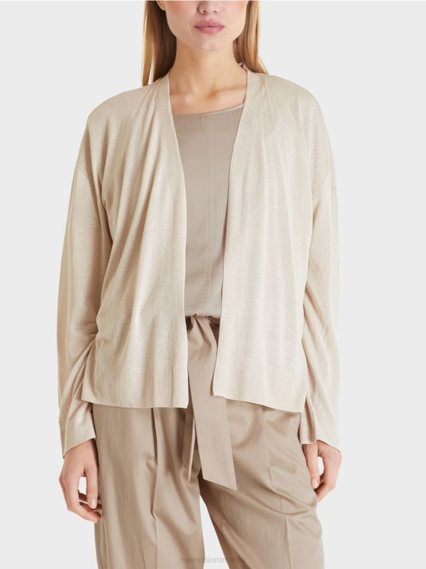cardigan cu efect sclipitor Marc Cain melange moale de perle îmbrăcăminte 4826HH403