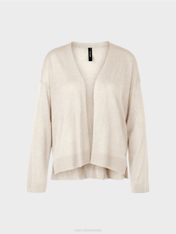 cardigan cu efect sclipitor Marc Cain melange moale de perle îmbrăcăminte 4826HH403