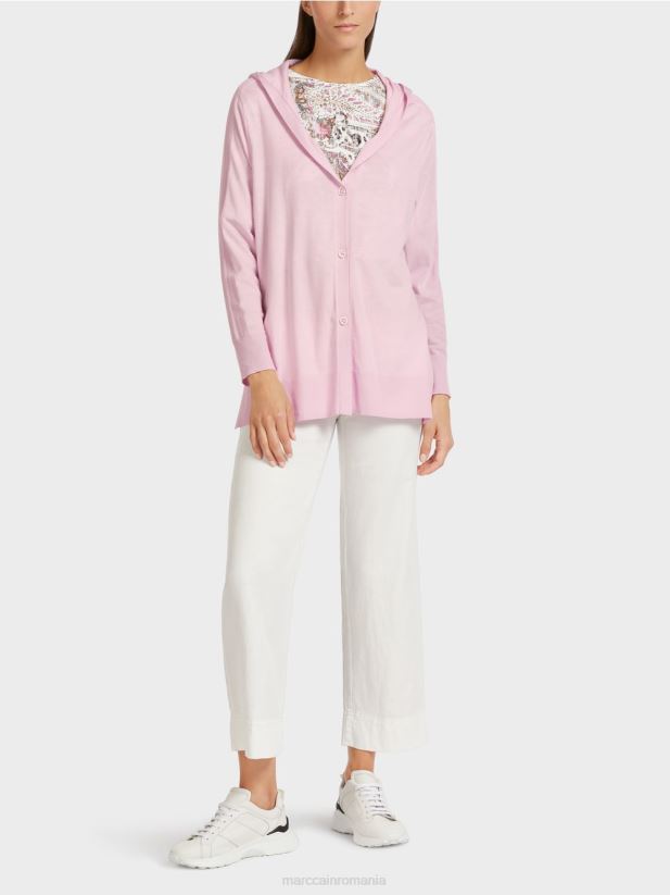 cardigan cu glugă Marc Cain lavandă ușoară îmbrăcăminte 4826HH391