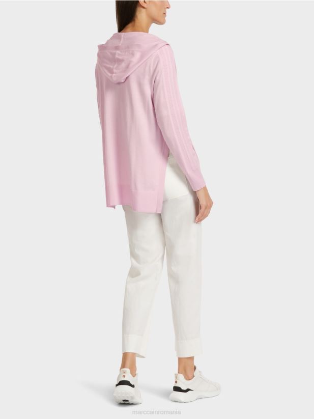 cardigan cu glugă Marc Cain lavandă ușoară îmbrăcăminte 4826HH391