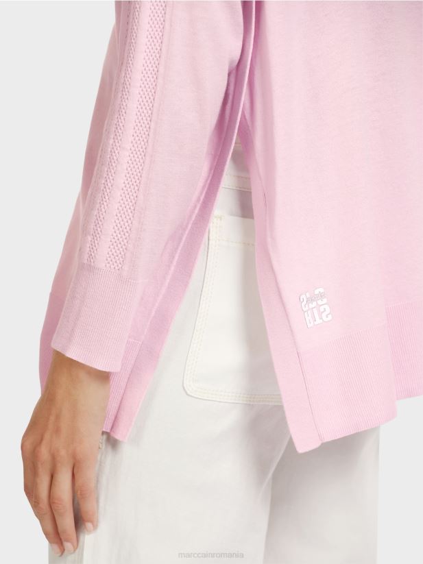 cardigan cu glugă Marc Cain lavandă ușoară îmbrăcăminte 4826HH391