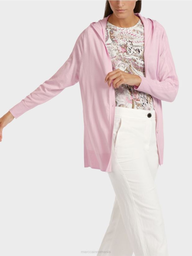 cardigan cu glugă Marc Cain lavandă ușoară îmbrăcăminte 4826HH391