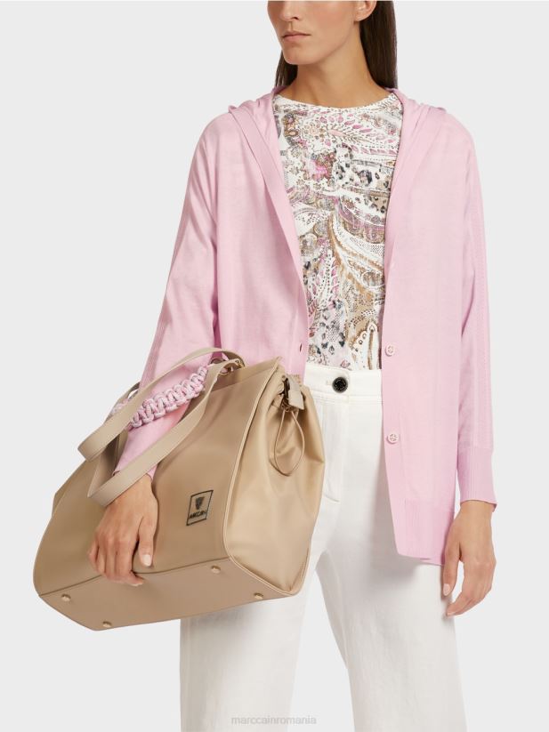 cardigan cu glugă Marc Cain lavandă ușoară îmbrăcăminte 4826HH391