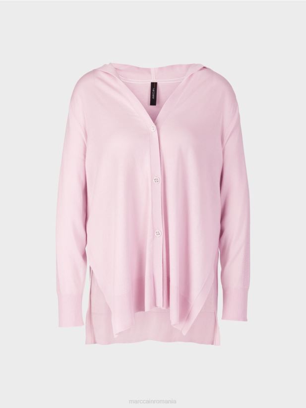 cardigan cu glugă Marc Cain lavandă ușoară îmbrăcăminte 4826HH391