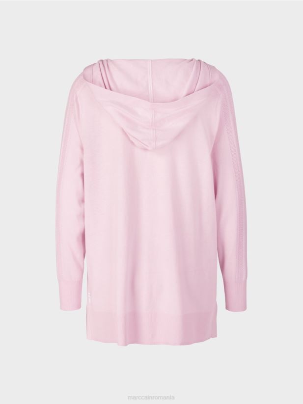 cardigan cu glugă Marc Cain lavandă ușoară îmbrăcăminte 4826HH391