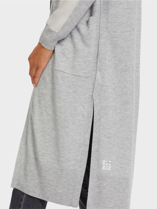 cardigan cu lungime midi Marc Cain gri argintiu îmbrăcăminte 4826HH427