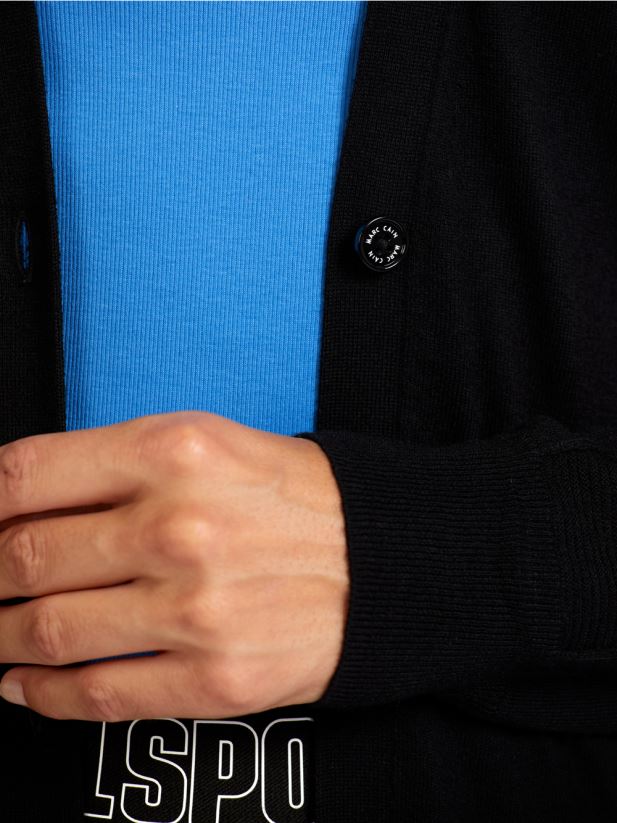 cardigan cu lungime midi Marc Cain negru îmbrăcăminte 4826HH430