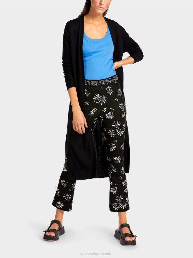 cardigan cu lungime midi Marc Cain negru îmbrăcăminte 4826HH430