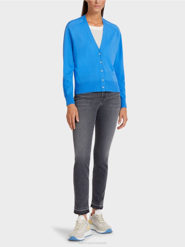 cardigan cu maneci raglan Marc Cain azur îmbrăcăminte 4826HH429