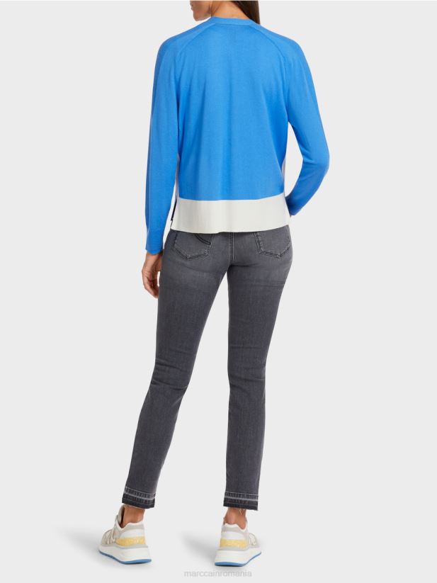 cardigan cu maneci raglan Marc Cain azur îmbrăcăminte 4826HH429