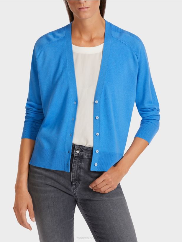 cardigan cu maneci raglan Marc Cain azur îmbrăcăminte 4826HH429