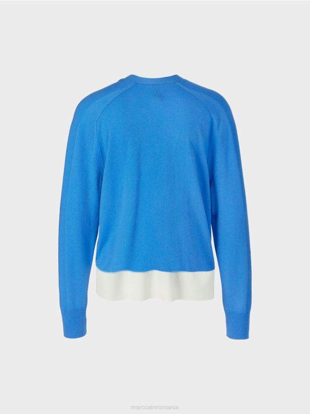 cardigan cu maneci raglan Marc Cain azur îmbrăcăminte 4826HH429