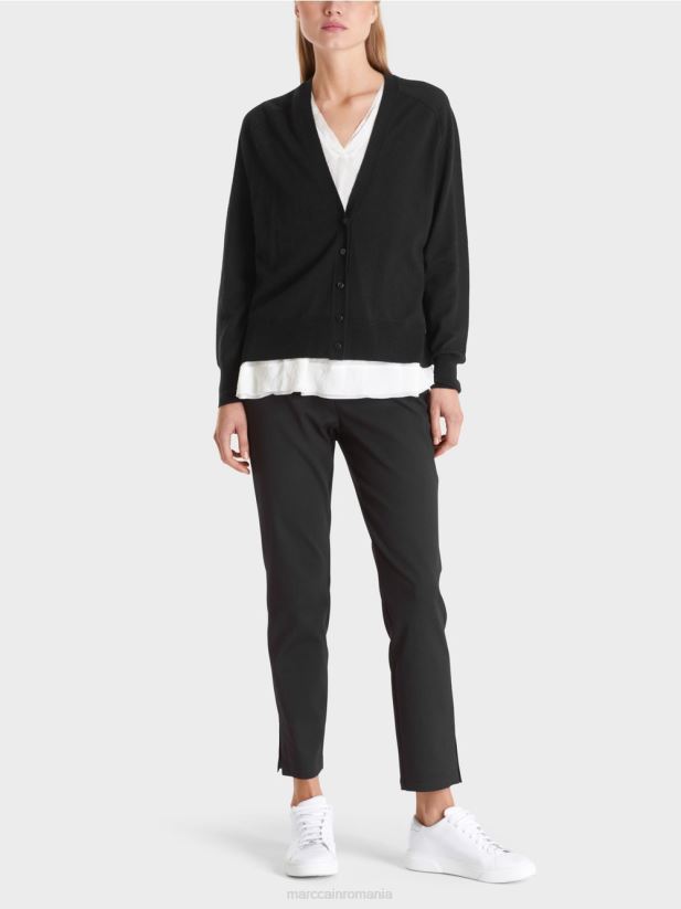 cardigan cu maneci raglan Marc Cain negru îmbrăcăminte 4826HH425