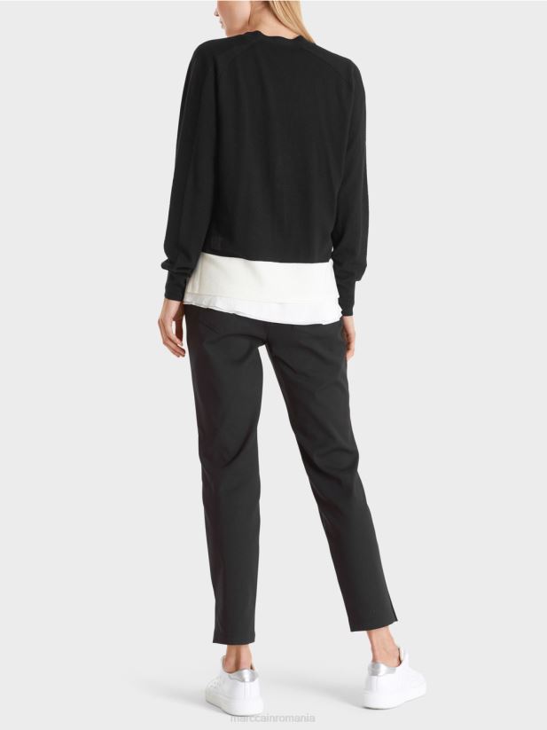 cardigan cu maneci raglan Marc Cain negru îmbrăcăminte 4826HH425
