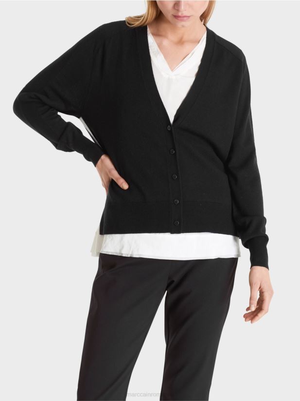 cardigan cu maneci raglan Marc Cain negru îmbrăcăminte 4826HH425