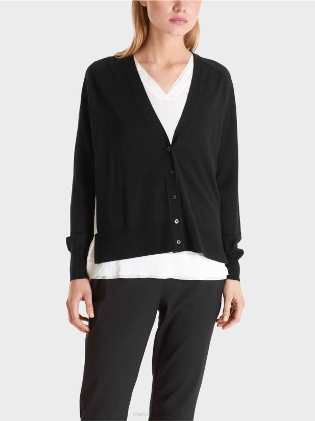 cardigan cu maneci raglan Marc Cain negru îmbrăcăminte 4826HH425