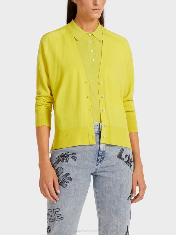 cardigan cu maneci raglan Marc Cain sulf verde îmbrăcăminte 4826HH431