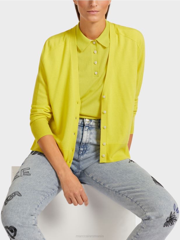 cardigan cu maneci raglan Marc Cain sulf verde îmbrăcăminte 4826HH431