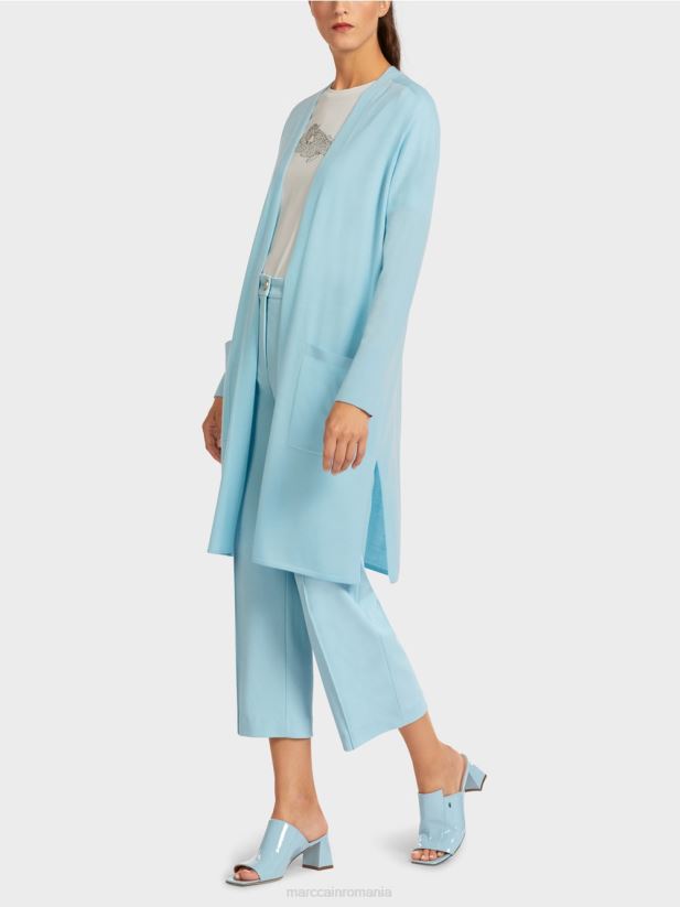 cardigan deschis Marc Cain albastru atmosferic îmbrăcăminte 4826HH445