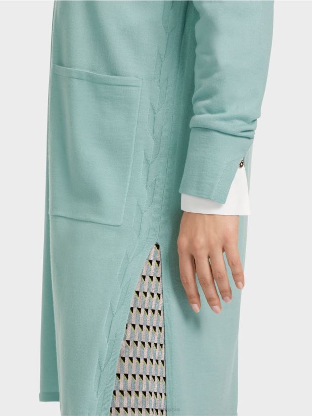 cardigan din lână „regândiți împreună”. Marc Cain albastru închis la cer îmbrăcăminte 4826HH342