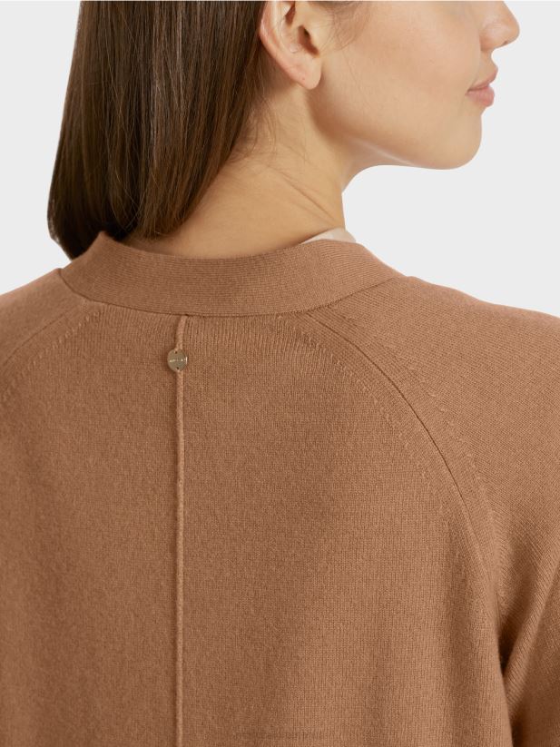 cardigan elegant cu fante laterale Marc Cain cămilă îmbrăcăminte 4826HH437