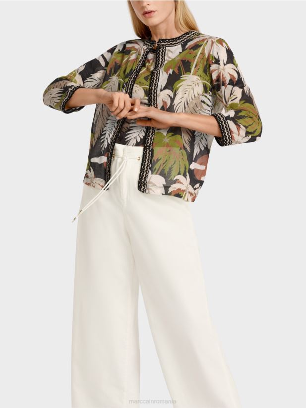 cardigan largi \"tricotat in germania\" Marc Cain verde oliv intens îmbrăcăminte 4826HH381