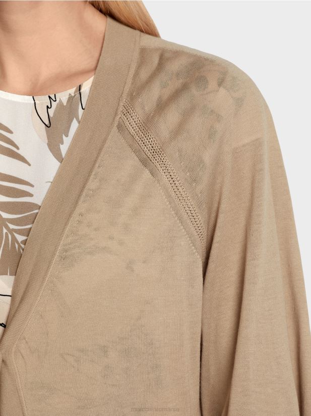 cardigan raglan tricotat largi Marc Cain nisip adânc îmbrăcăminte 4826HH382