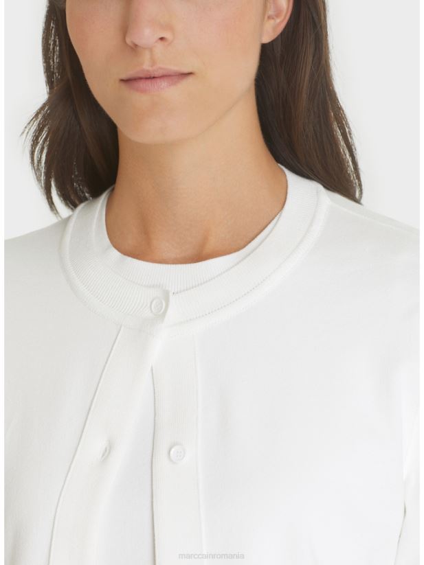 cardigan „regândește împreună” Marc Cain aproape alb îmbrăcăminte 4826HH452
