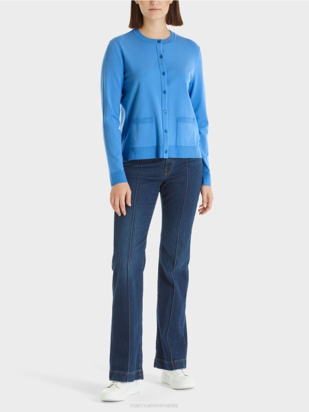 cardigan „regândește împreună”. Marc Cain azur îmbrăcăminte 4826HH449