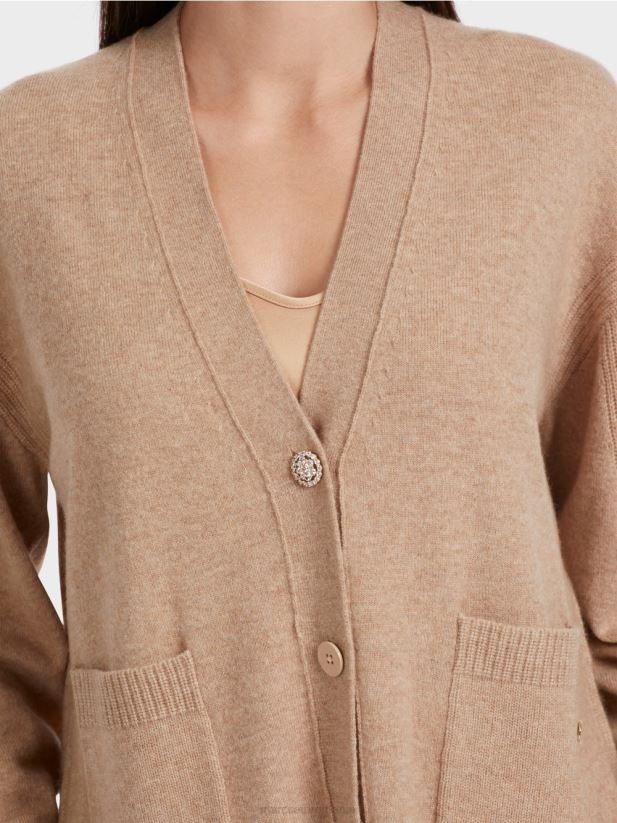 cardigan „regândește împreună” Marc Cain caramel strălucitor îmbrăcăminte 4826HH324