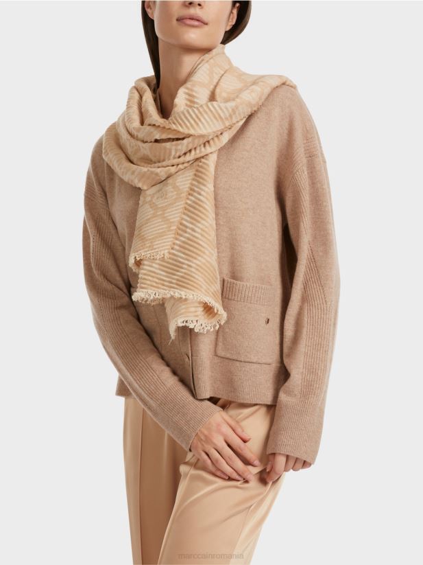 cardigan „regândește împreună” Marc Cain caramel strălucitor îmbrăcăminte 4826HH324