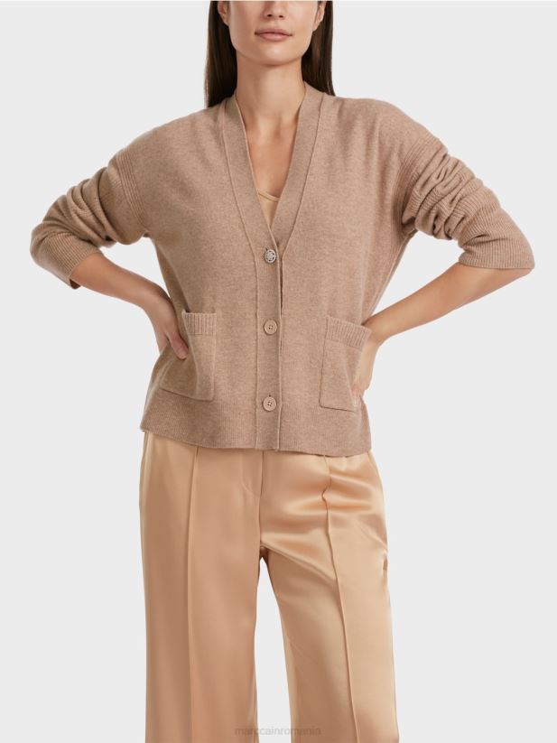 cardigan „regândește împreună” Marc Cain caramel strălucitor îmbrăcăminte 4826HH324