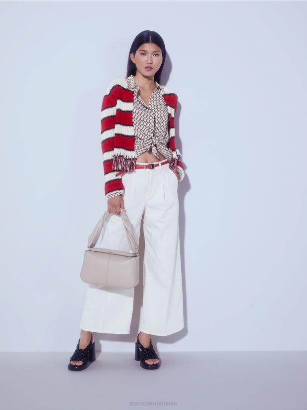 cardigan „regândește împreună”. Marc Cain cremă îmbrăcăminte 4826HH355