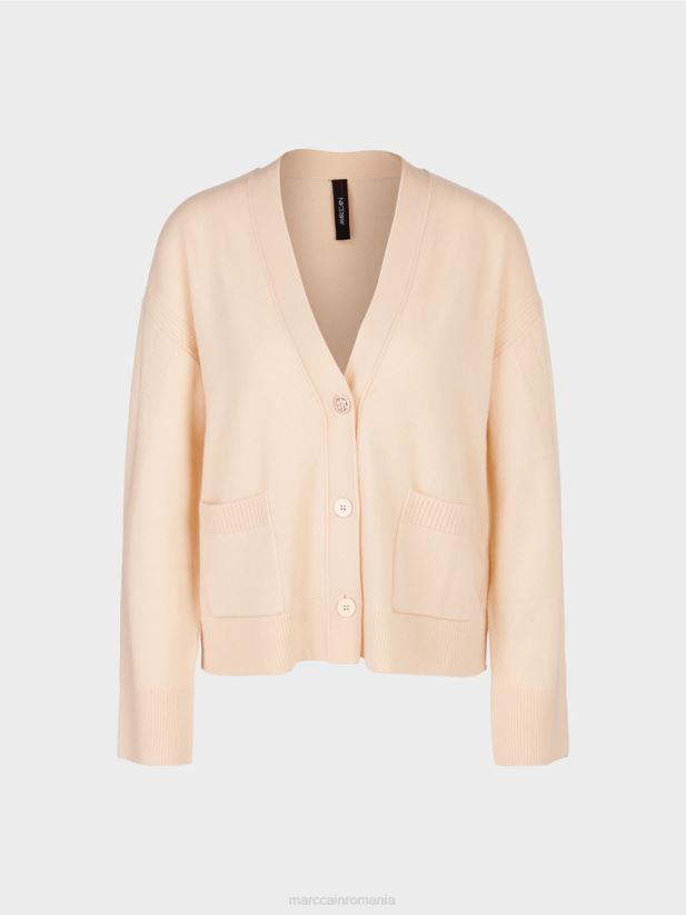 cardigan „regândește împreună” Marc Cain crema inchisa îmbrăcăminte 4826HH321