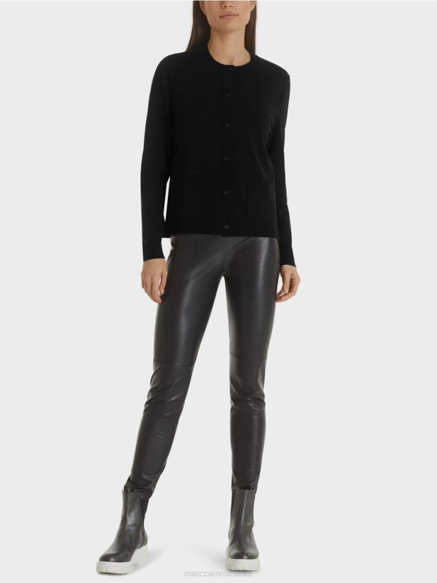cardigan „regândește împreună” Marc Cain negru îmbrăcăminte 4826HH450