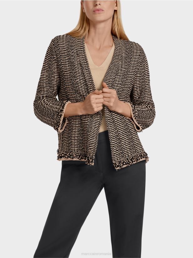 cardigan „regândește împreună”. Marc Cain nisip adânc îmbrăcăminte 4826HH380