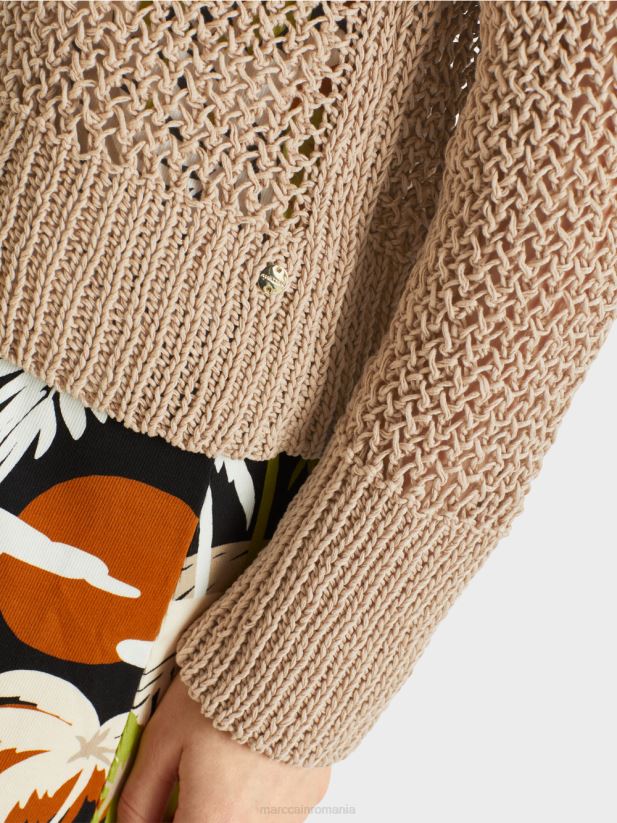cardigan „regândește împreună”. Marc Cain nisip adânc îmbrăcăminte 4826HH384