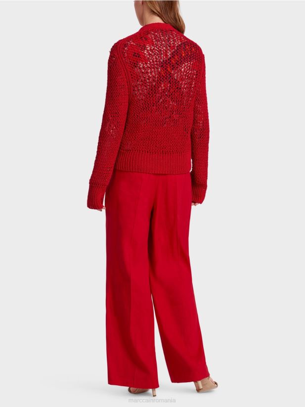 cardigan „regândește împreună”. Marc Cain rosu intens îmbrăcăminte 4826HH359